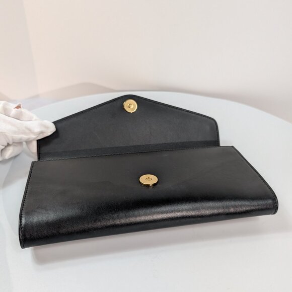 Gucci Black Rajah Broadway Smooth Leather Jeweled Tiger Head Clutch - Picture 8 of 15